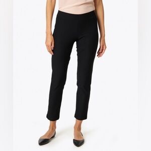 Eileen Fisher Black Stretch Crepe Slim Ankle Pants